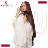 Chiffon Plain Scarf - Dark Brown